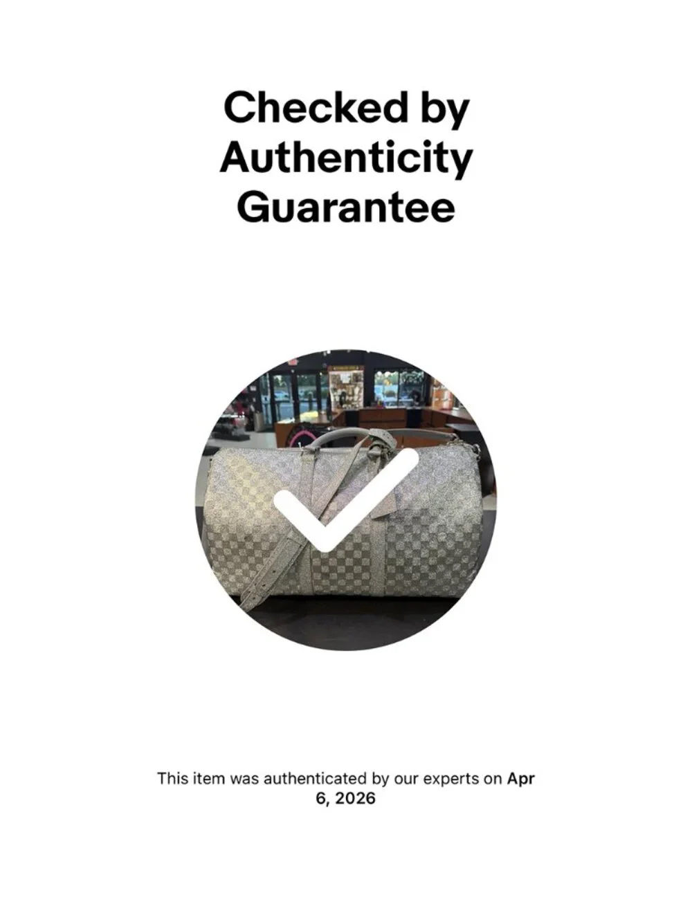 Louis Vuitton Keepall Bandoulière 50 Damier Glitter Silver Printemps Été 2022